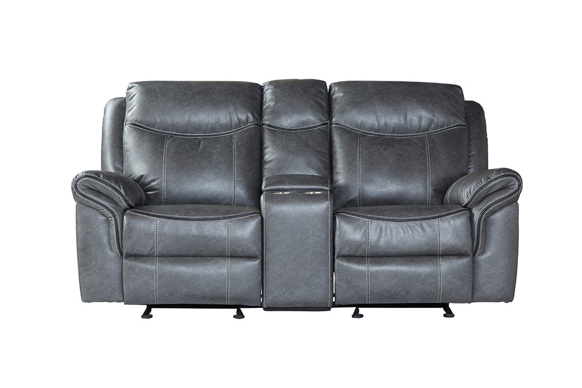 Ashbourne Reclining Vegan Leather Loveseat