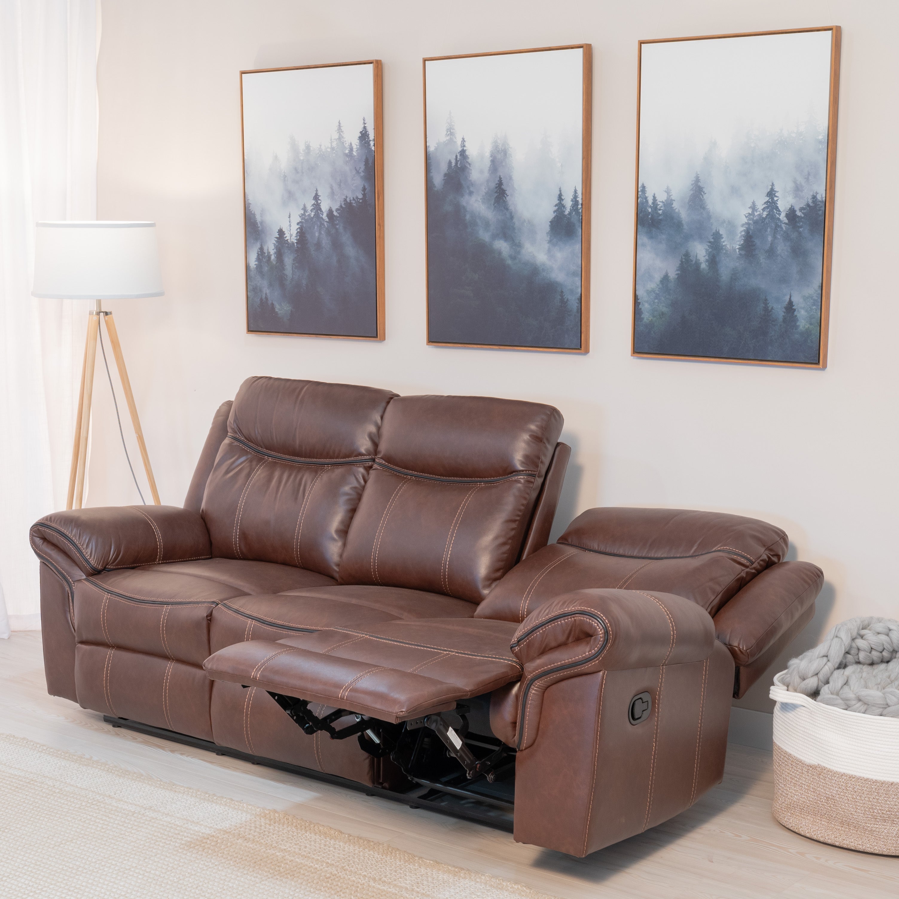 Ashbourne Reclining Vegan Leather Sofa