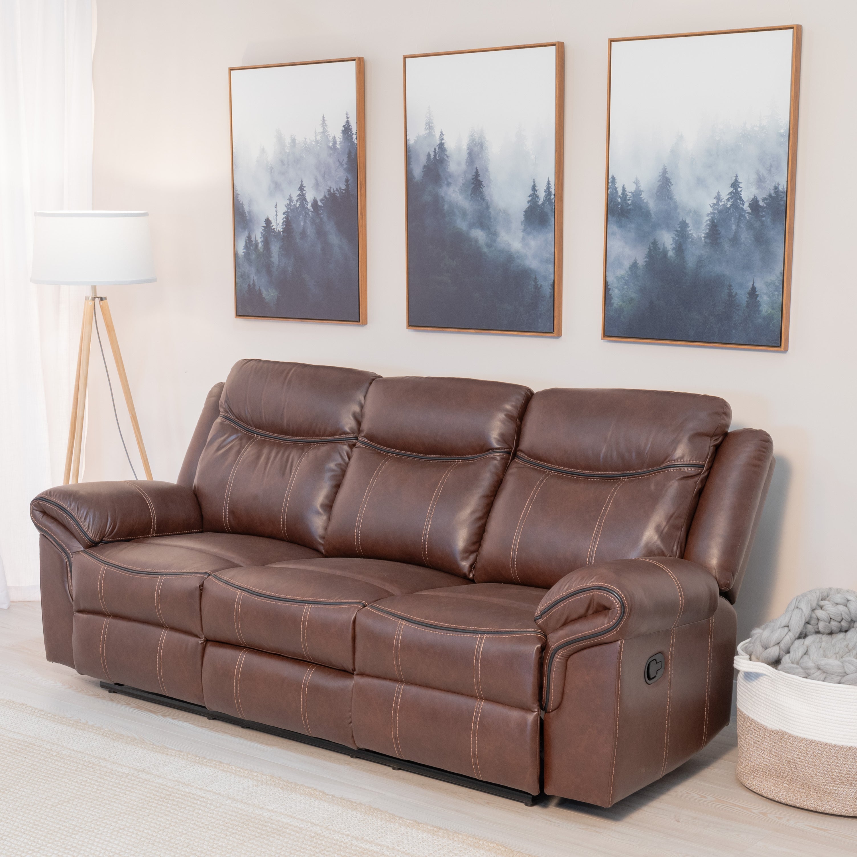 Ashbourne Reclining Vegan Leather Sofa