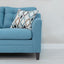 Bayswater Fabric Loveseat Teal Blue