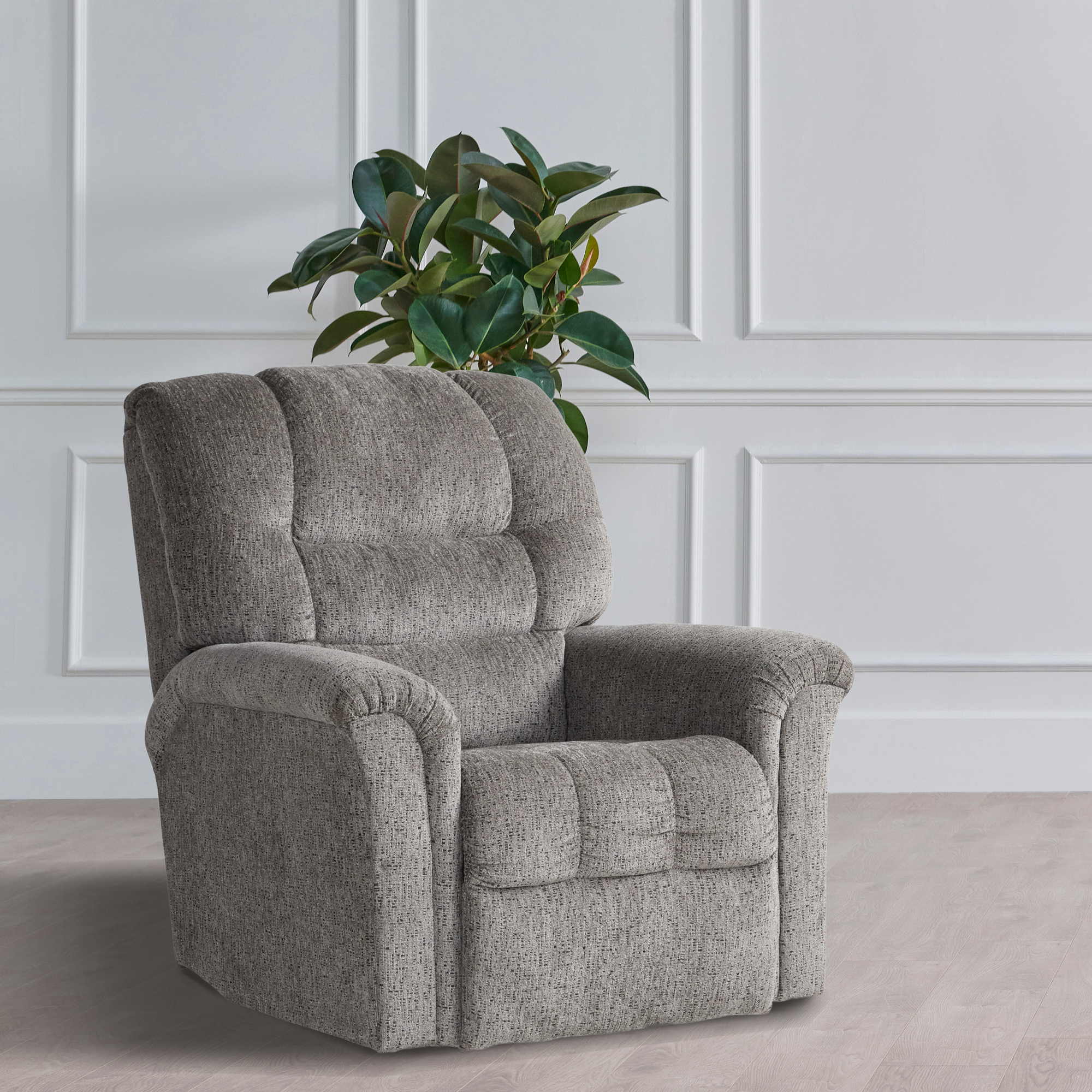 Newark Fabric Recliner Chair Soft Grey